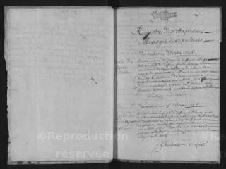 29 vues  - Registre protestant. Baptêmes, mariages, sépultures (octobre 1678-août 1680) (ouvre la visionneuse)