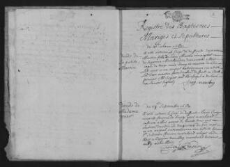 47 vues Registre protestant. Baptêmes, mariages, sépultures (août 1680-décembre 1683)