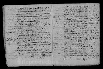 23 vues Registre protestant. Baptêmes, mariages, sépultures (mars 1678-avril 1679)