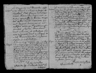 23 vues  - Registre protestant. Baptêmes, mariages, sépultures (novembre 1680-décembre 1681) (ouvre la visionneuse)